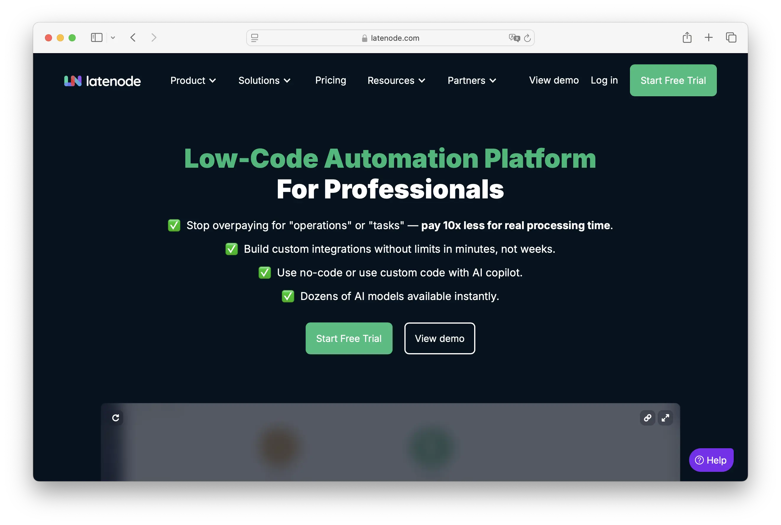 Latenode Dashboard