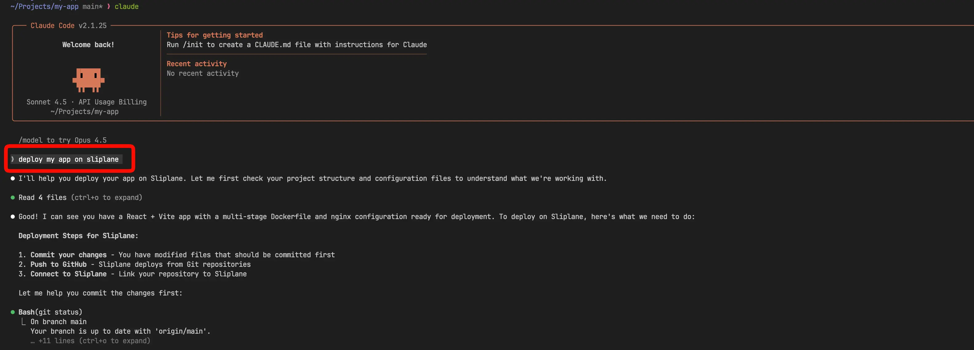 Deploy App Example