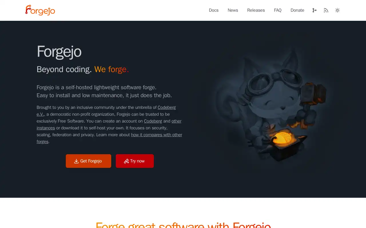 Forgejo Landing Page